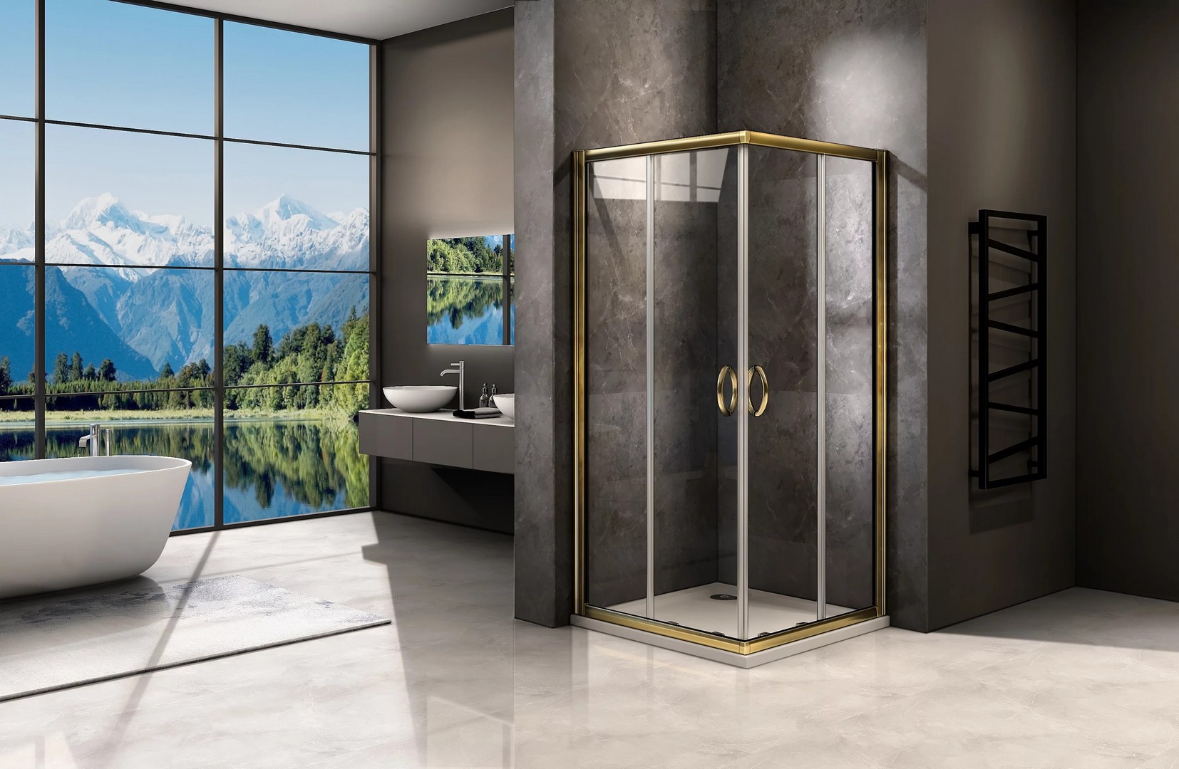 Душевой уголок Good Door Jazz Gold CR