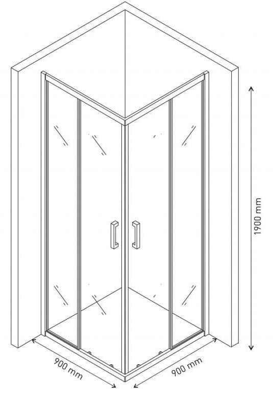 Душевой уголок Berges Solo S 90x90, 061107