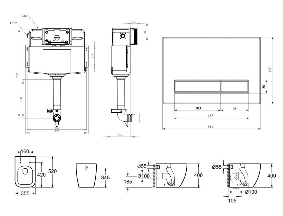 Комплект 4 в 1 Lavinia Boho Relfix One, 77060225
