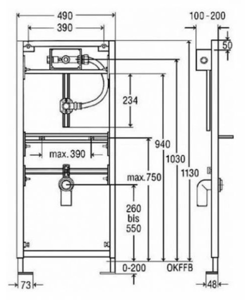Инсталляция для писсуара Viega Eco Plus, 461843