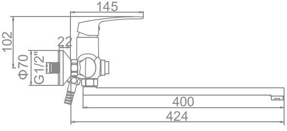 Смеситель для ванны Ledeme L2372