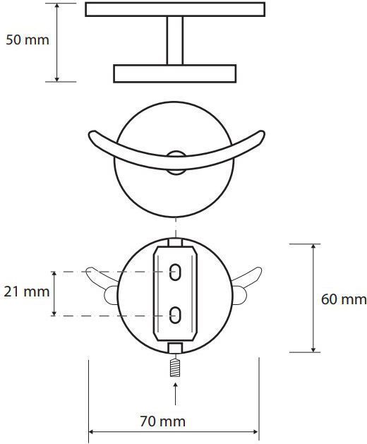 Крючок двойной Bemeta Alfa, 102406022