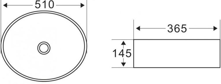 Раковина керамическая накладная Belbagno 51x36.5, BB1049