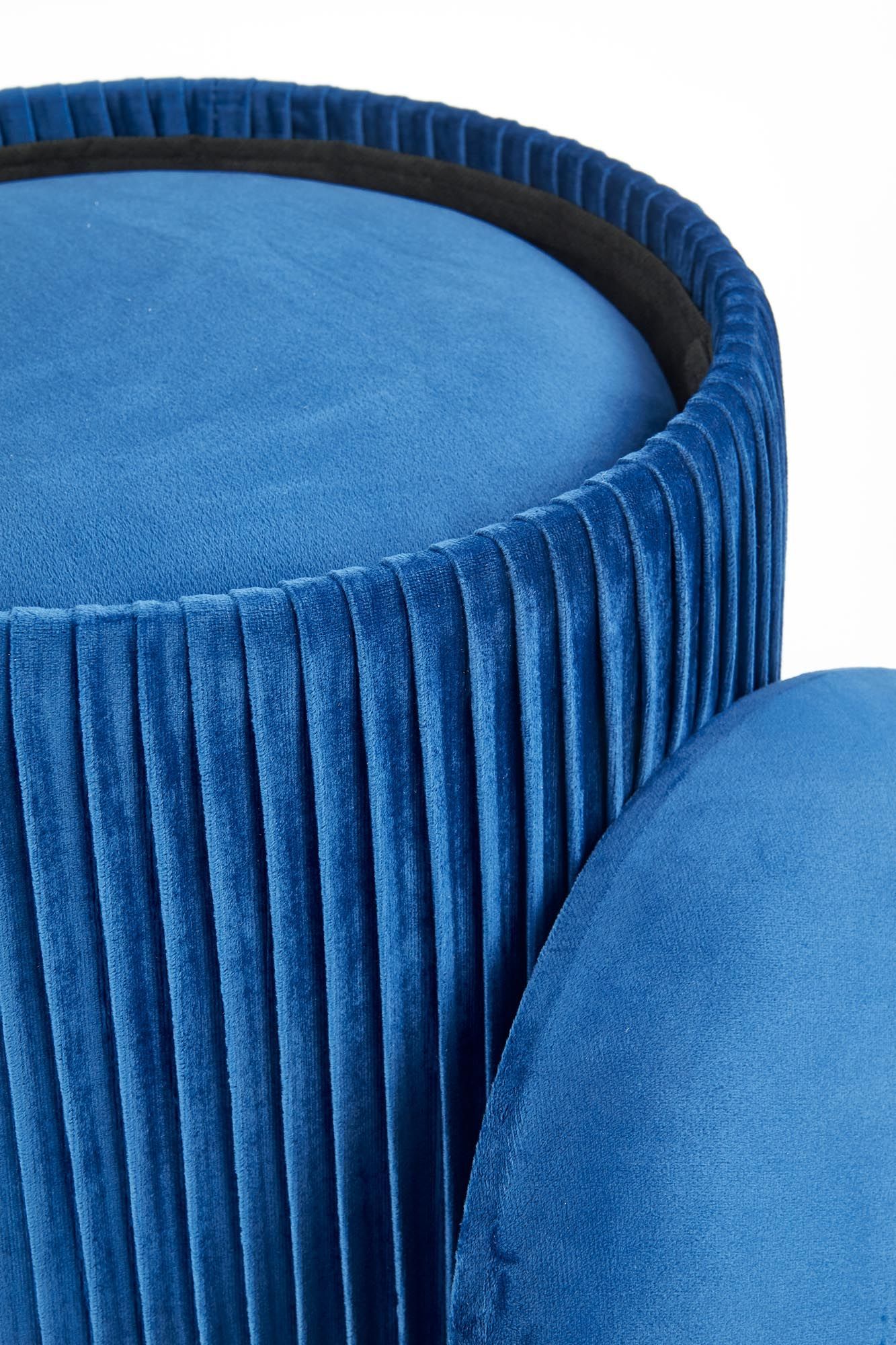 Комплект Halmar Monty (2 пуфа) темно-синий/золотой, V-CH-MONTY-PUFA-GRANATOWY