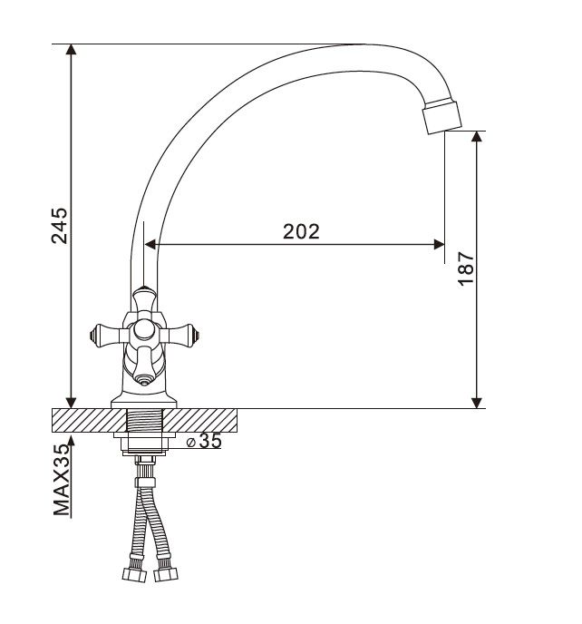 Смеситель для кухни Gappo G4046