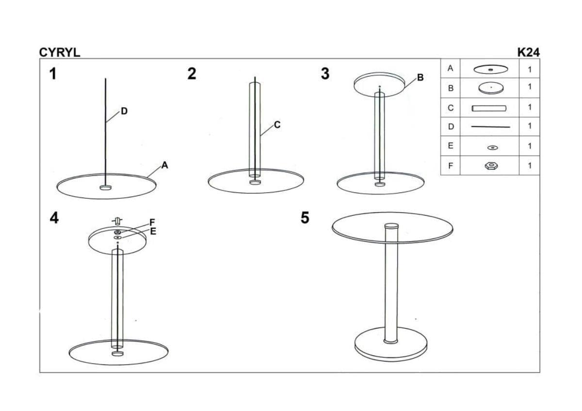 Стол обеденный Halmar Cyryl бесцветный, V-CH-CYRYL-ST