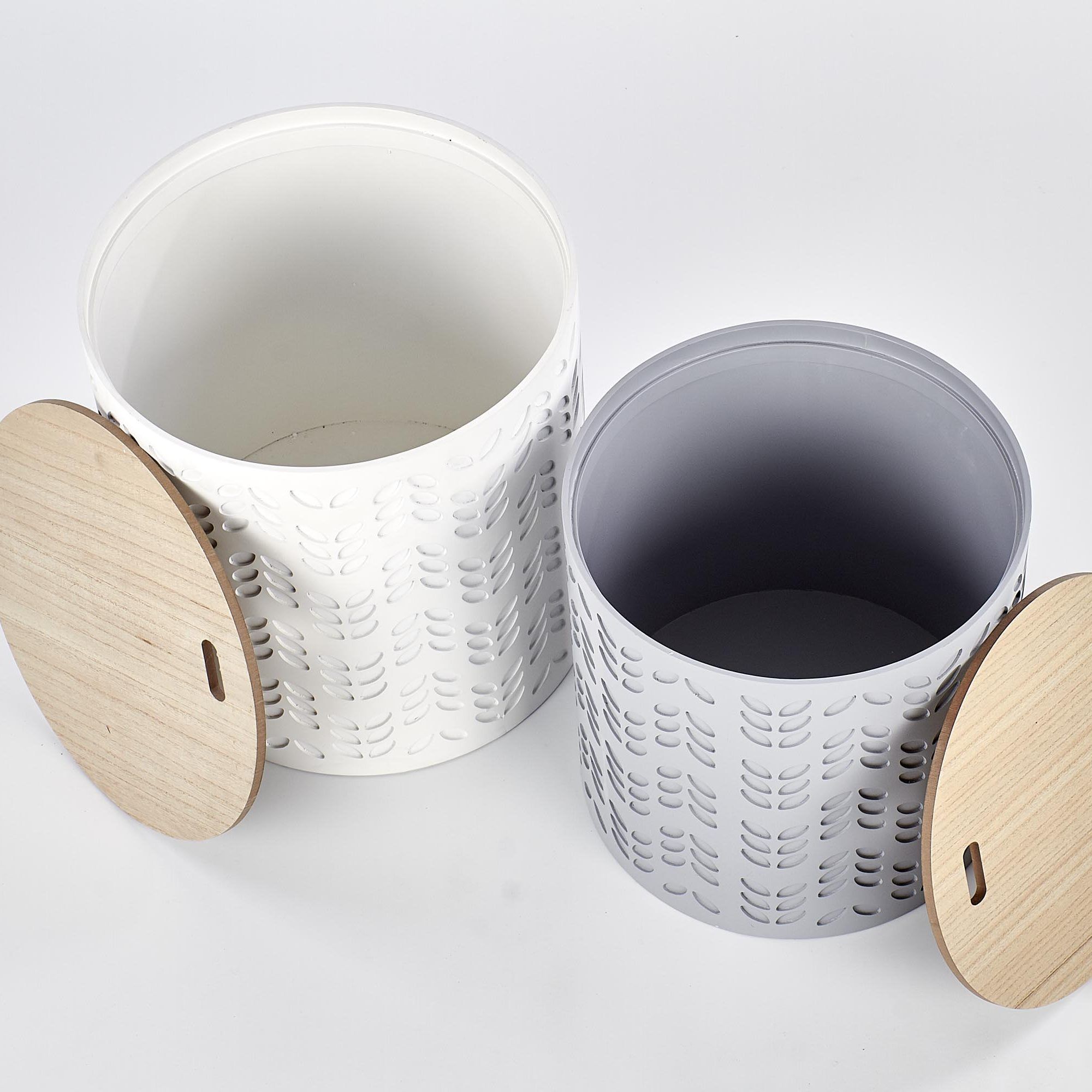 Комплект Halmar Alba (2 стола журнальных) белый матовый/серый матовый, V-CH-ALBA-LAW