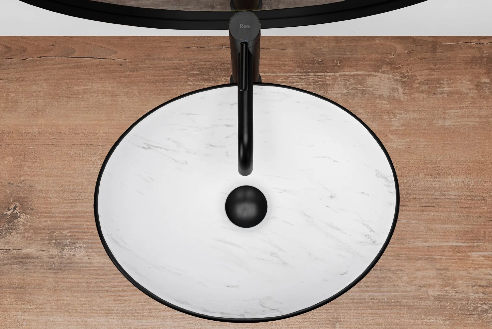 Умывальник Rea Sofia Black Calala Matt 41x34.5, REA-U6203