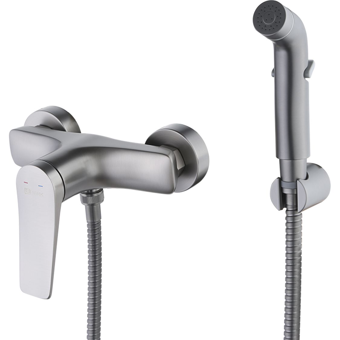 Смеситель настенный с гигиеническим душем Lemark Bronx, LM3718GM