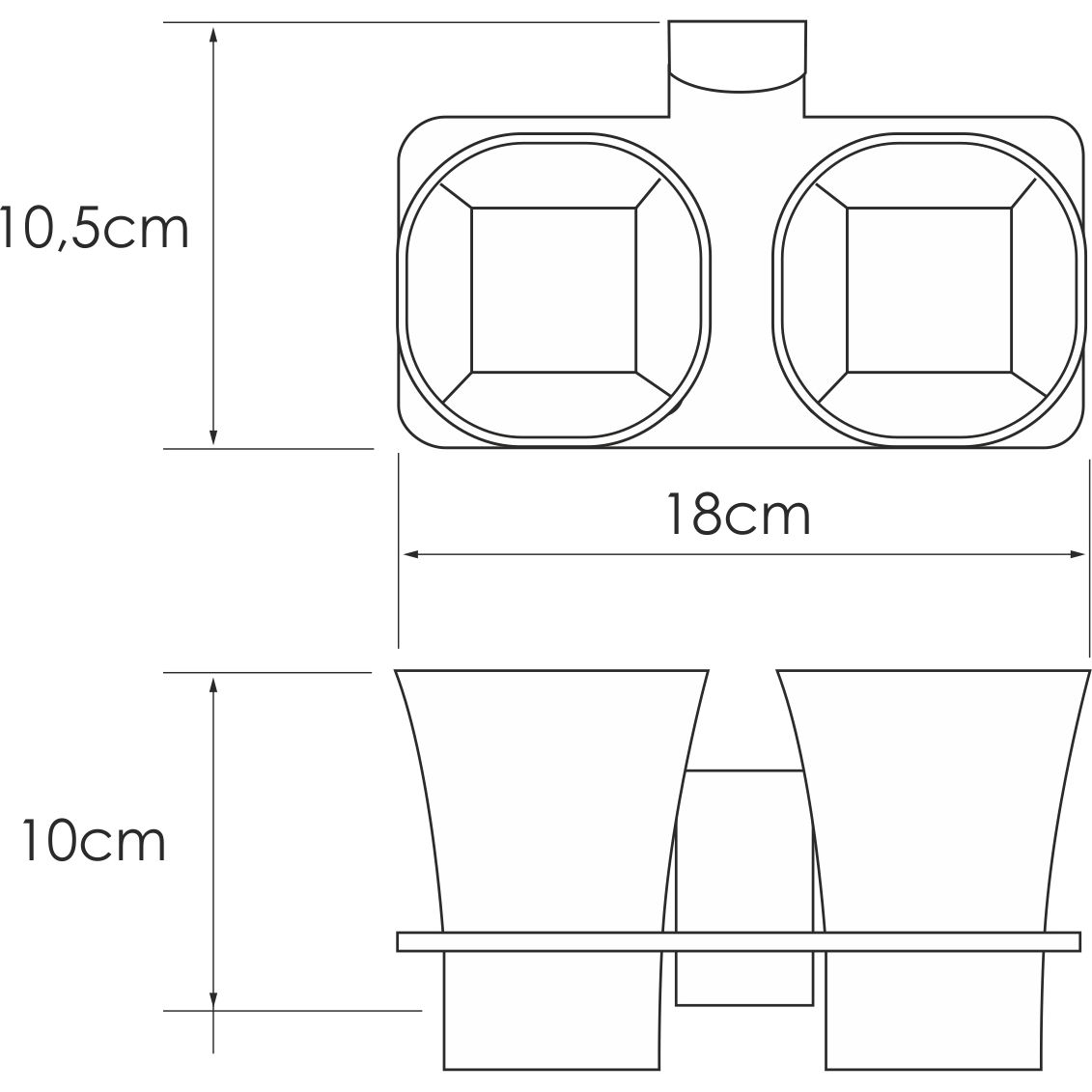 Подстаканник двойной WasserKRAFT Leine, K-5028D