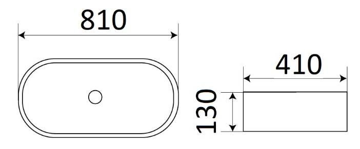 Раковина для ванной Ceramalux 81.5x41.5, 78327