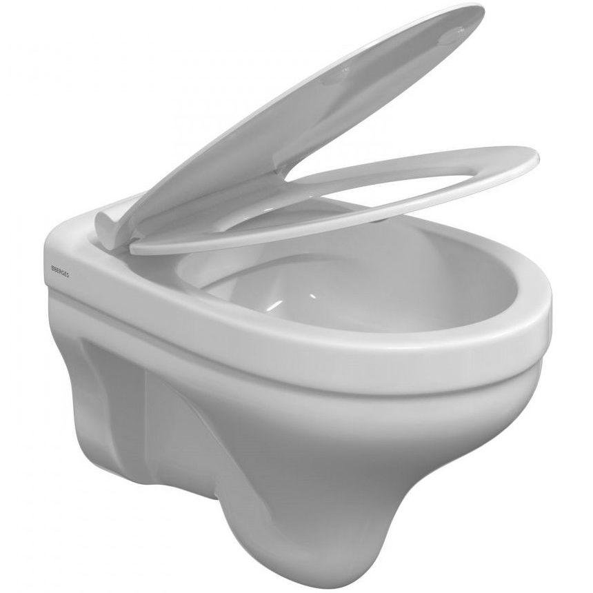 Унитаз подвесной Berges Albit S Rimless с тонким сиденьем, 082147
