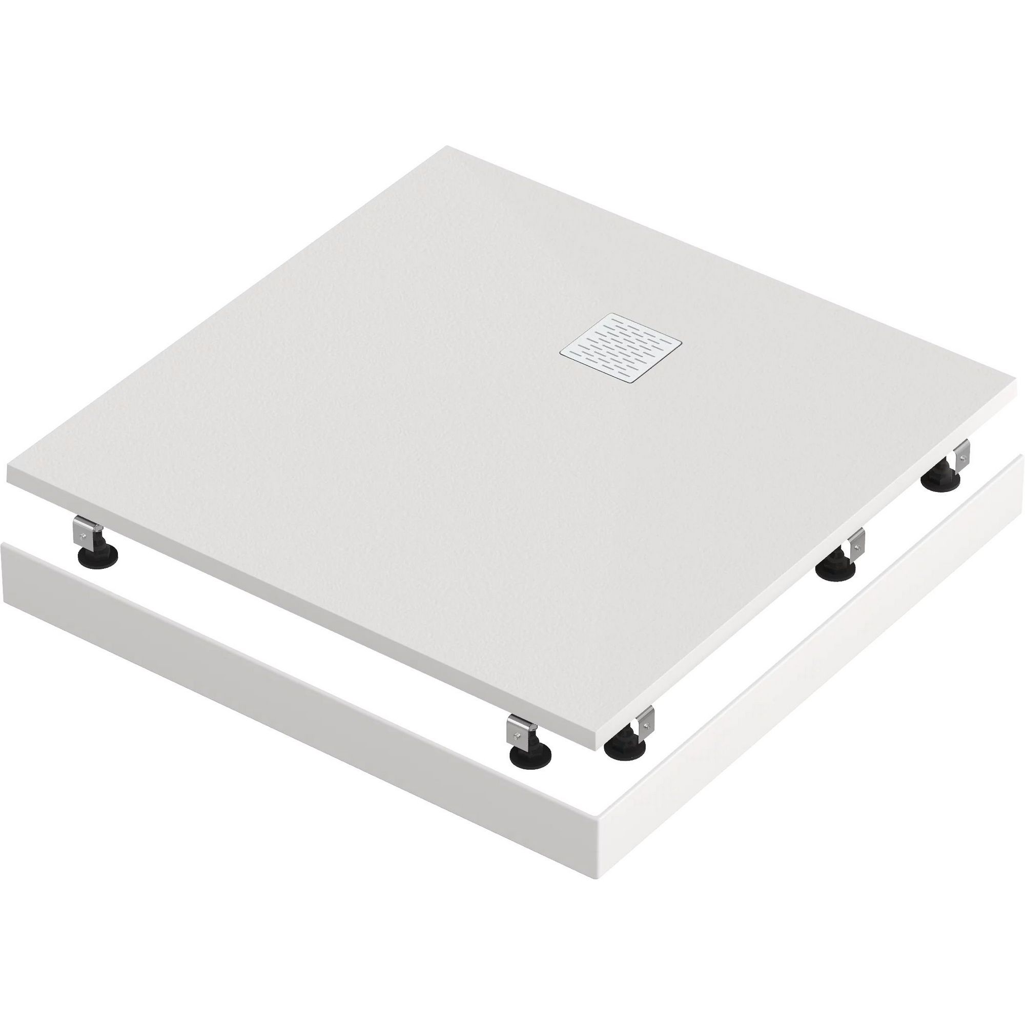 Мраморный душевой поддон Good Door Essentia CR белый