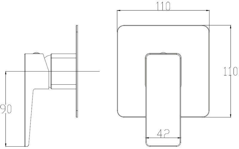 Смеситель для душа скрытого монтажа Omnires Parma, PM7445CR