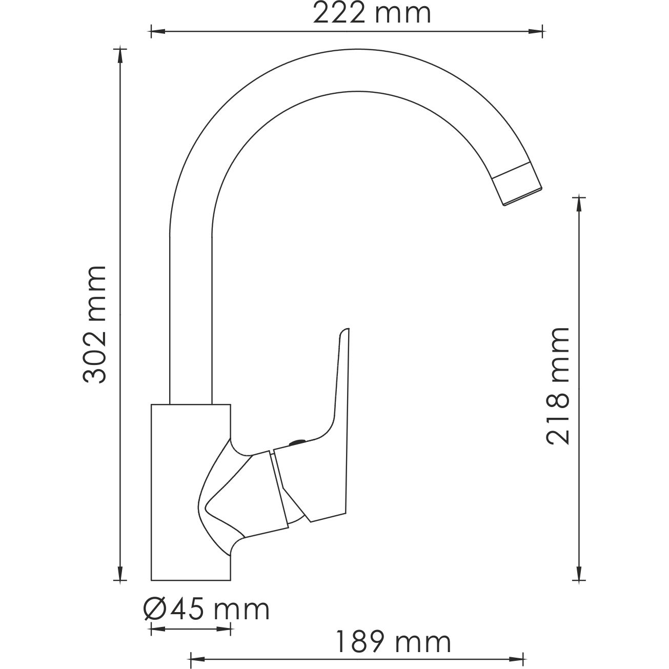 Смеситель для кухни WasserKRAFT Lippe, 4507