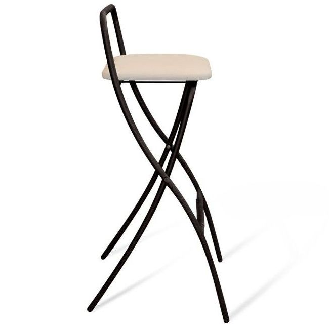 Стул полубарный Sheffilton SHT-S46 бежевый/черный муар, 881416