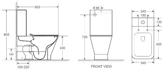 Унитаз-компакт WeltWasser ROTBACH 001 GL-WT