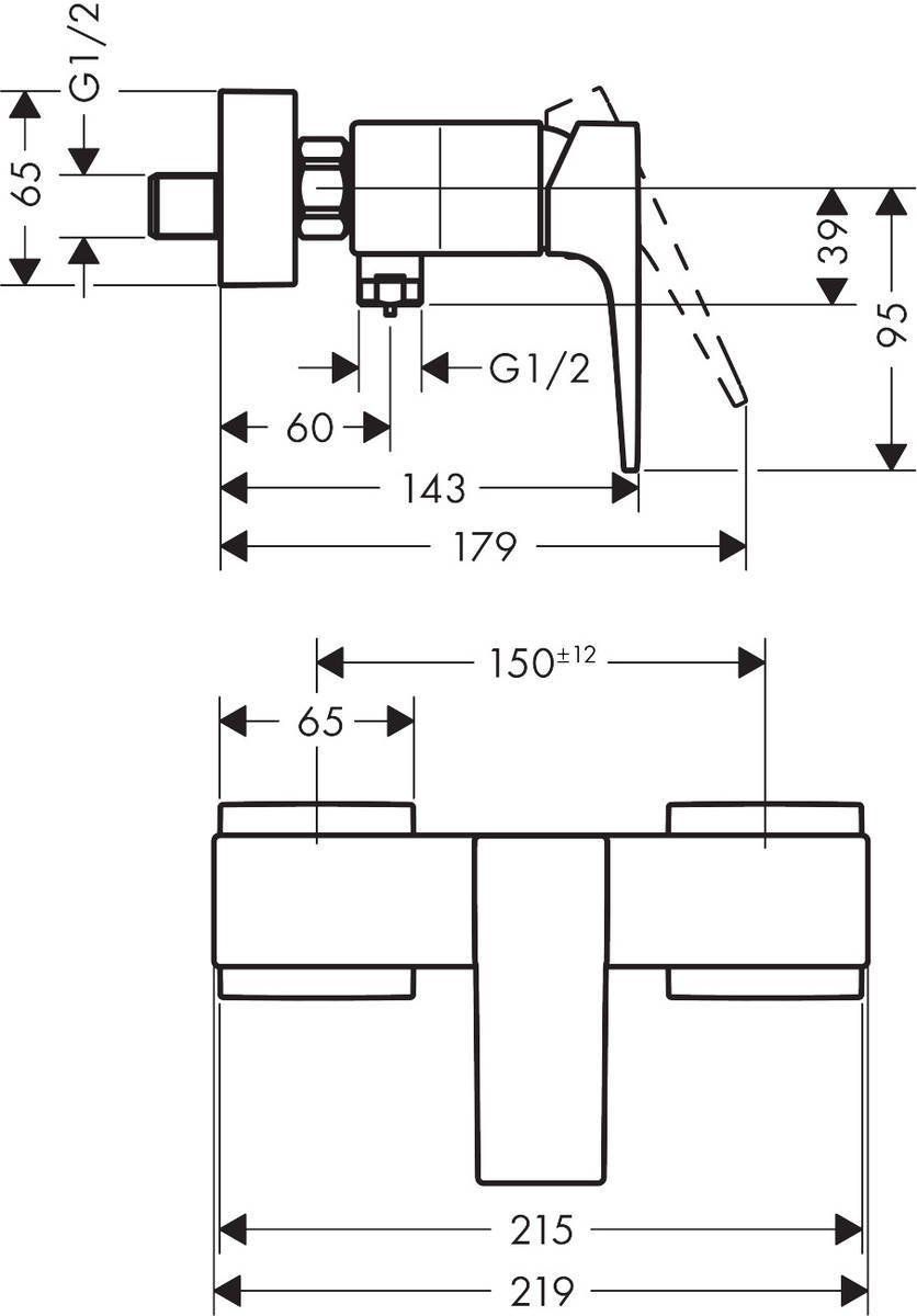 Смеситель для душа Hansgrohe Metropol, 32560670