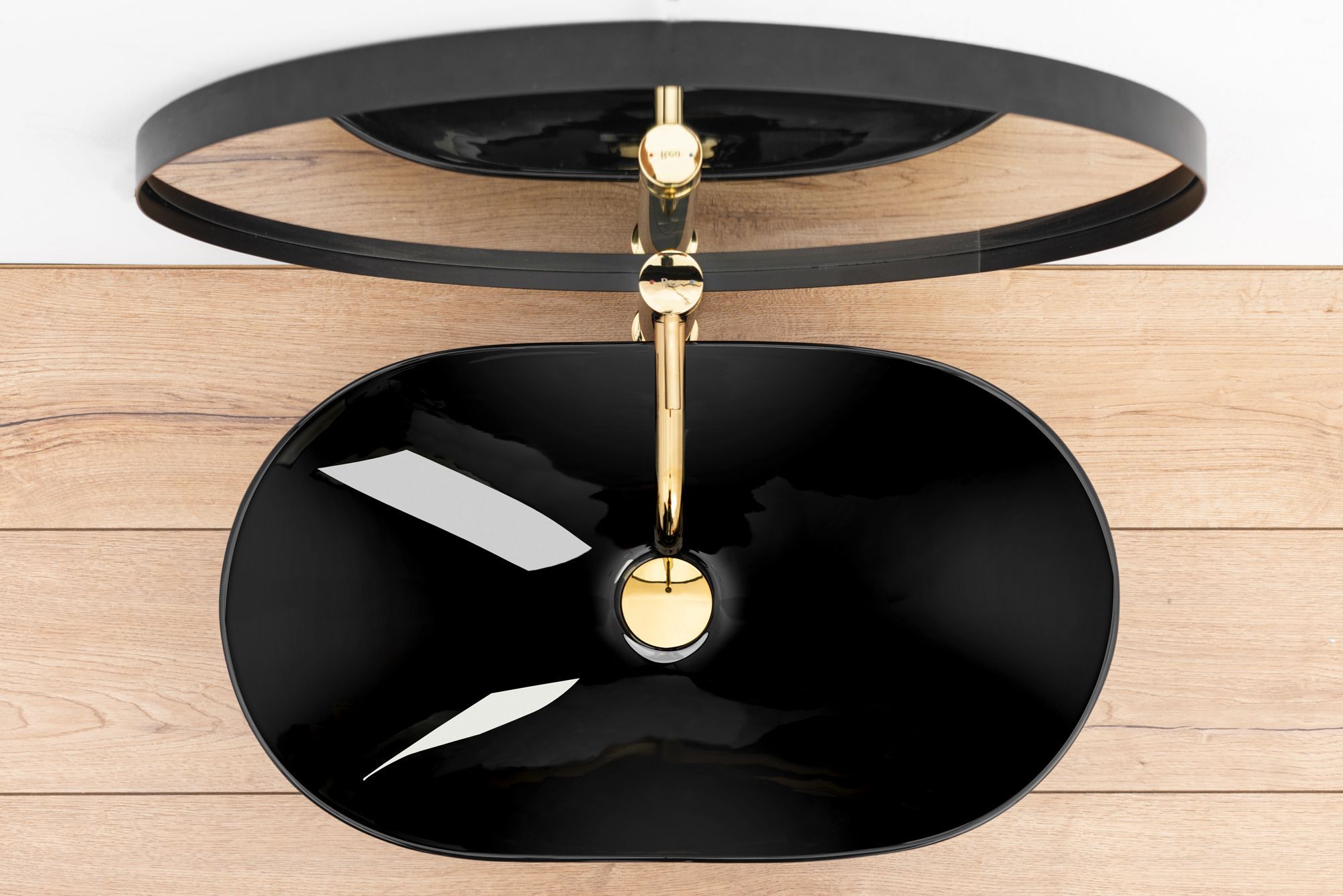 Умывальник Rea Royal Black 62.5x35.5, REA-U0445