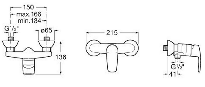 Смеситель для душа Roca Monodin-N, 75A2198C0M