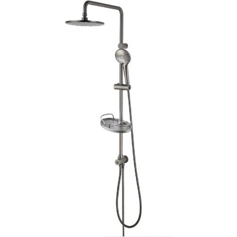 Душевой гарнитур без смесителя c верхней душевой лейкой 226 мм Lemark Bronx, LM3788GM