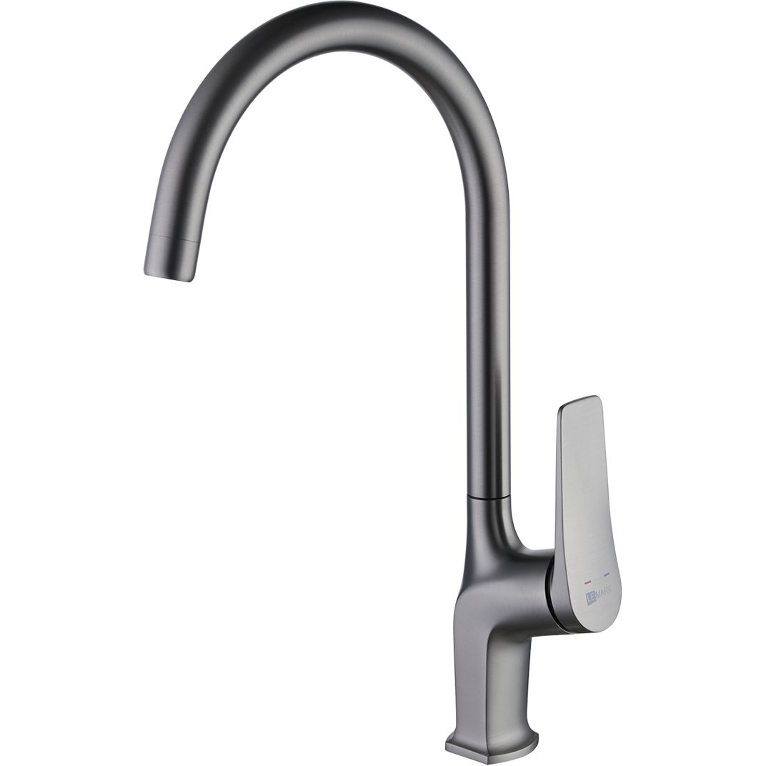 Смеситель для кухни с высоким поворотным изливом Lemark Bronx, LM3705GM