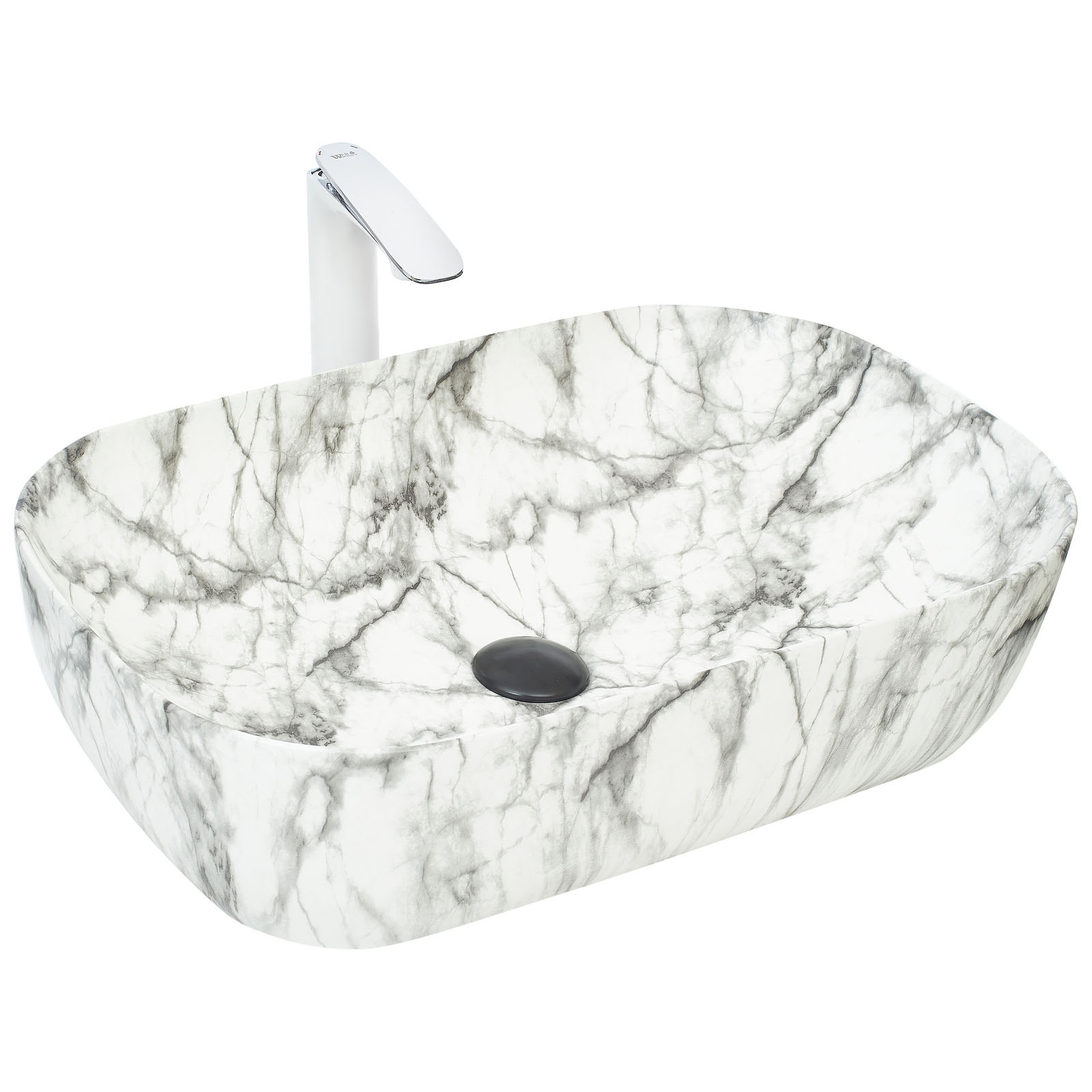 Раковина накладная WeltWasser ELBACH 2143P M805 61x40