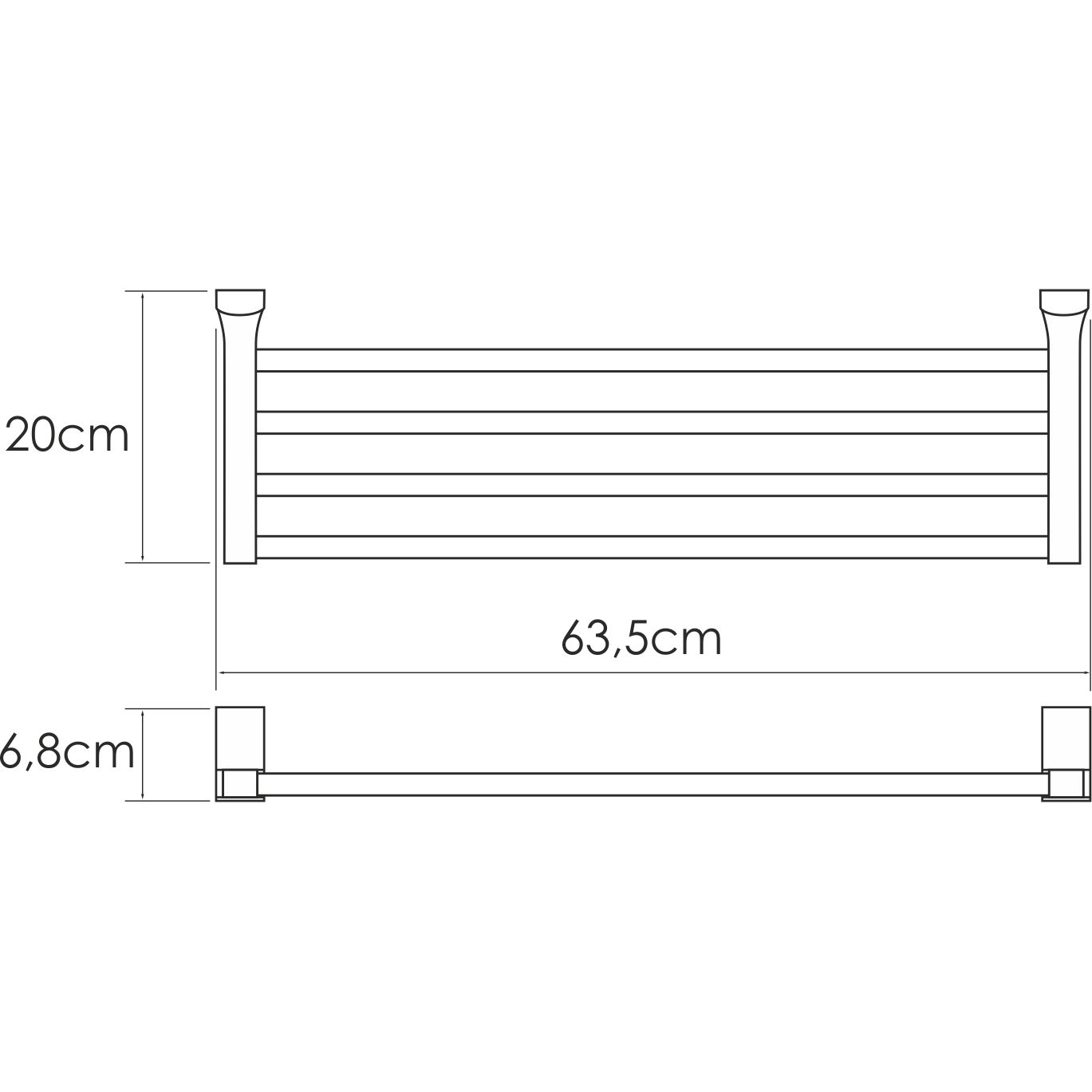 Полка для полотенец WasserKRAFT Leine, K-5011