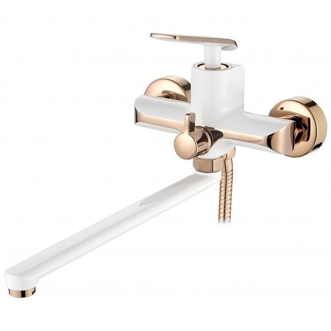 Смеситель для ванны белый/золото Ledeme L2274WR