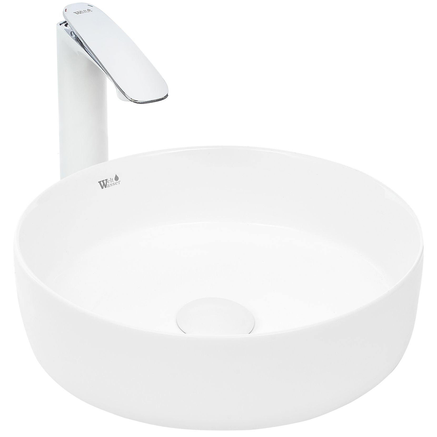 Раковина накладная WeltWasser ELBACH 3134 MW 35.5x35.5