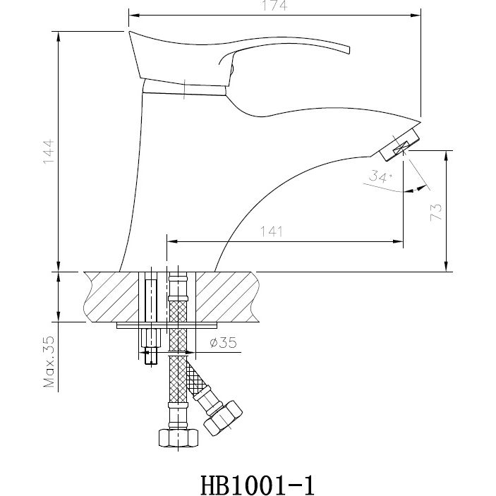 Смеситель для раковины Haiba HB1001-1