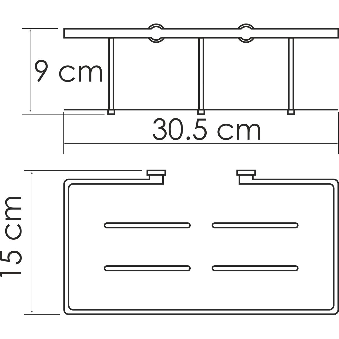 Полка металлическая прямая WasserKRAFT, K-511