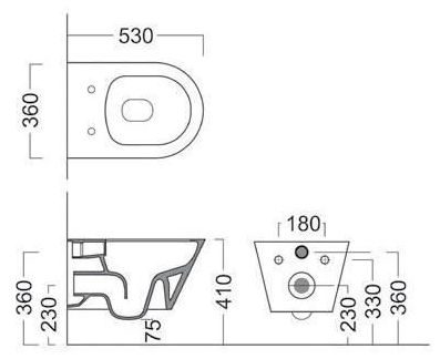 Унитаз подвесной Kerama Marazzi Plaza Modern New, PLMR.wc.02
