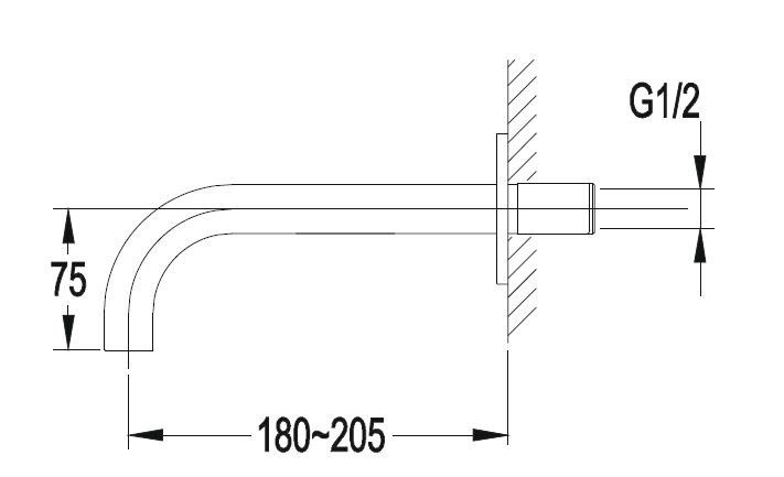 Излив настенный Omnires Y, WDYCR