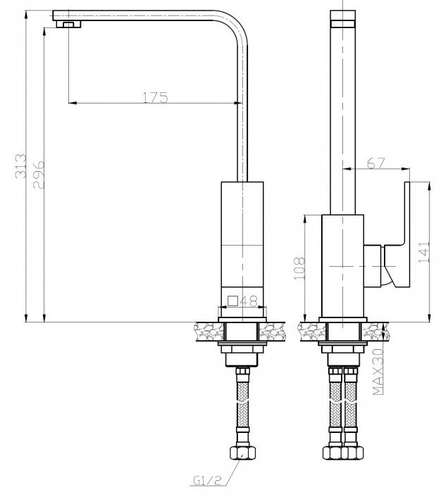 Смеситель для кухни WeltWasser KASSEL 706