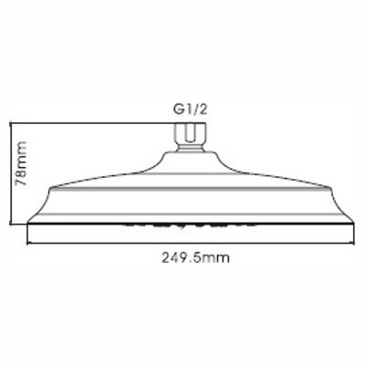 Душевая лейка 25 см Ledeme M29