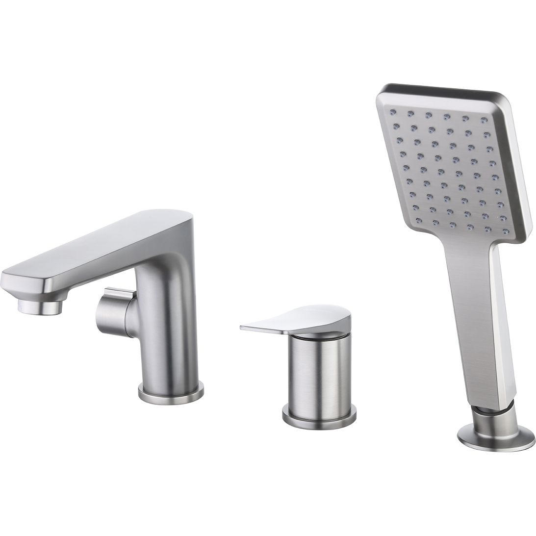 Смеситель для ванны встраиваемый на 3 отверстия с аксессуарами Lemark Bronx, LM3745GM