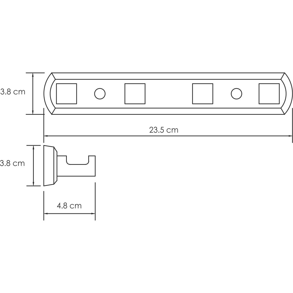 Кронштейн настенный, 4 крючка WasserKRAFT Lippe, K-6574