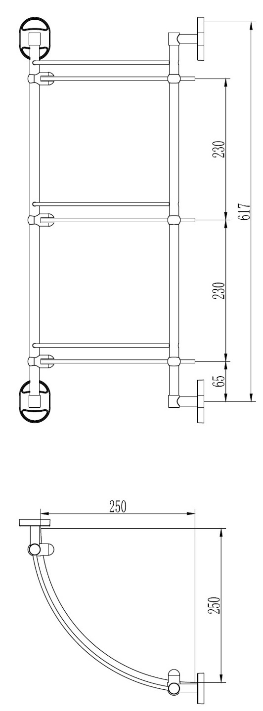 Полка угловая 3-х ярусная Ledeme L1907-3