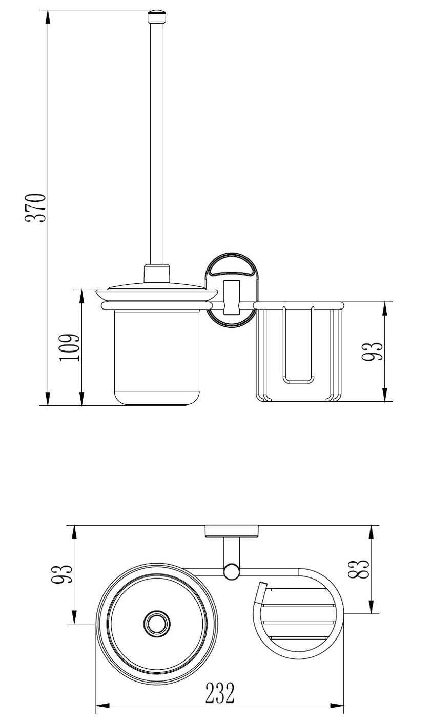 Ершик настенный с держателем для освежителя Ledeme L1910-1