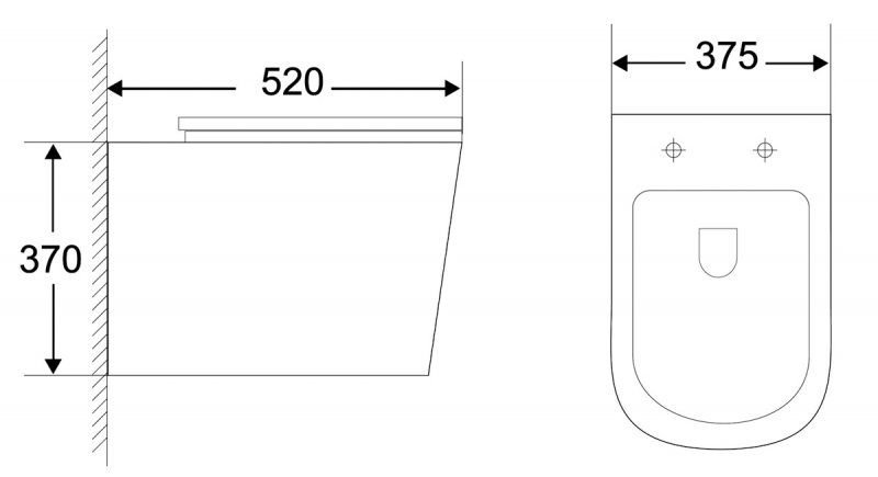 Чаша унитаза безободкового Belbagno Genova, BB1102CH