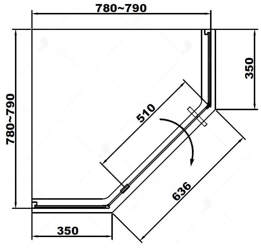 Душевой уголок RGW SV-81В-90x90, 32328199-14