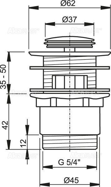Водослив для умывальника Alcaplast, A39
