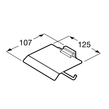 Держатель для туалетной бумаги с крышкой Roca Rubik, A816849001