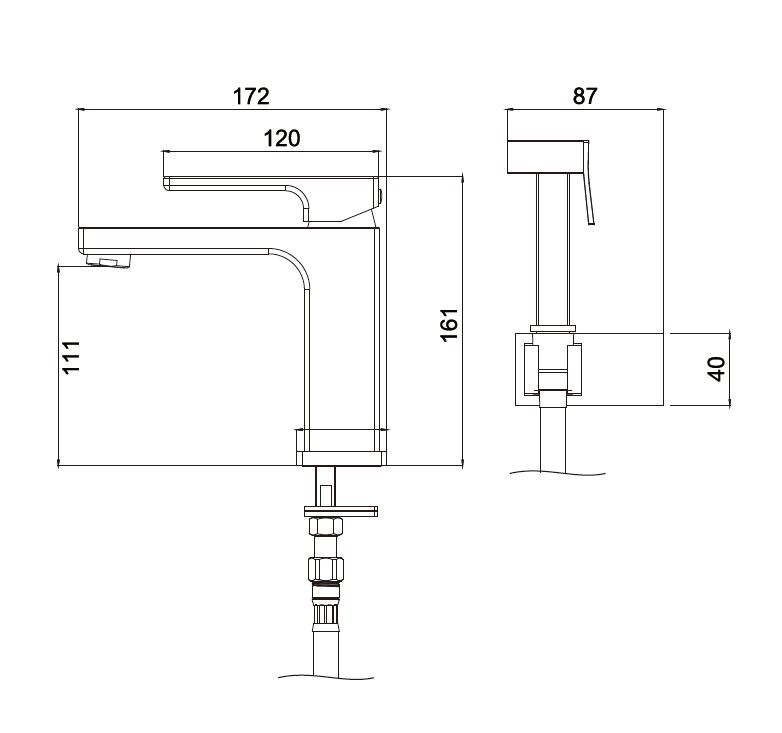 Смеситель для раковины с гигиеническим душем Gappo G1017-1
