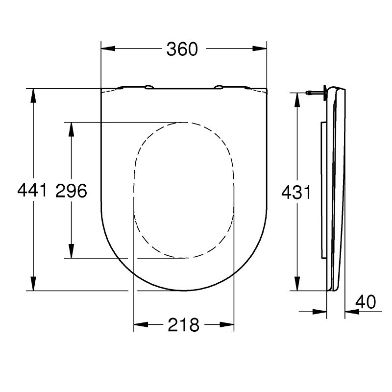 Сиденье для унитаза Grohe Essence Ceramic, 39577000
