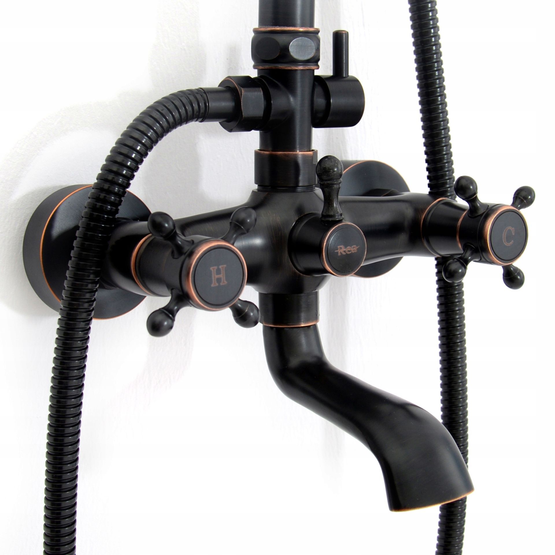 Душевая система Rea Retro Old Black, REA-P2366