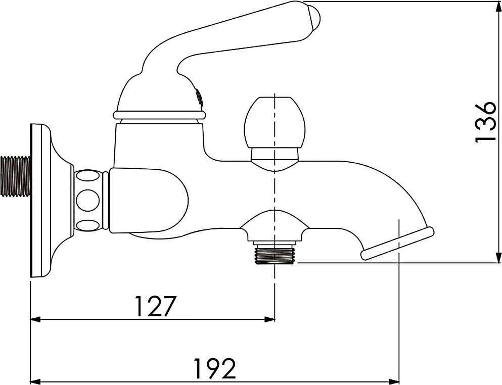 Смеситель для ванны Rose, R0202Q