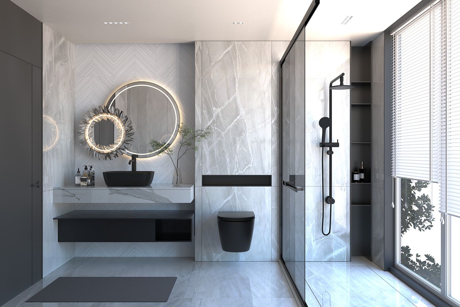 Унитаз подвесной безободковый черный матовый Abber Bequem, AC1100MB