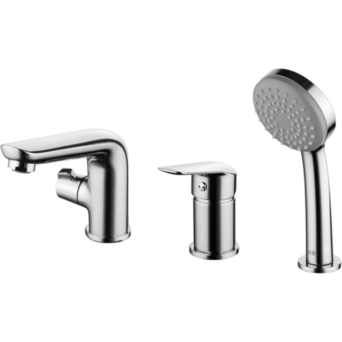 Смеситель на борт ванны на 3 отверстия с керамическим дивертором, Iddis Torr, TORSB30i07